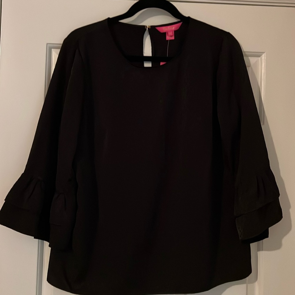 NWT Lilly Pulitzer Onyx leopard jacquard shirt size Medium